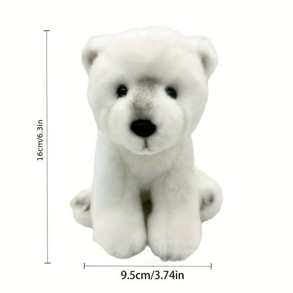 16cm Huggable Polar Bear Plush Toy - Ultra - Soft and Cuddly