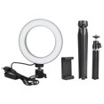 16cm LED Dimmable LED Video Ring Light Camera Lamp Kit with Desktop