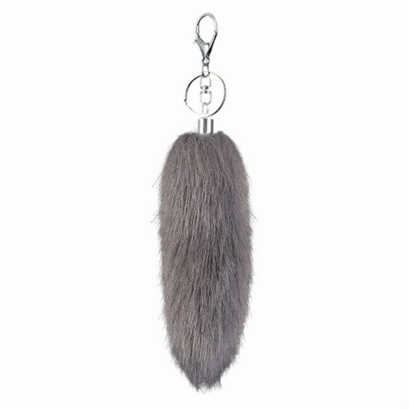16cm Long Faux Furs Animal Tail Keychain Soft Bag Charm Handbag Phone Accessory Car Key Decoration and Accessories