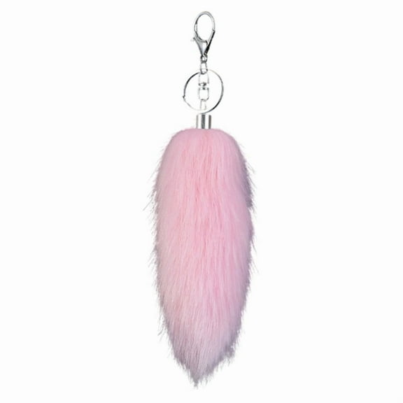 16cm Long Faux Furs Animal Tail Keychain Soft Bag Charm Handbag Phone Accessory Car Key Decoration and Accessories