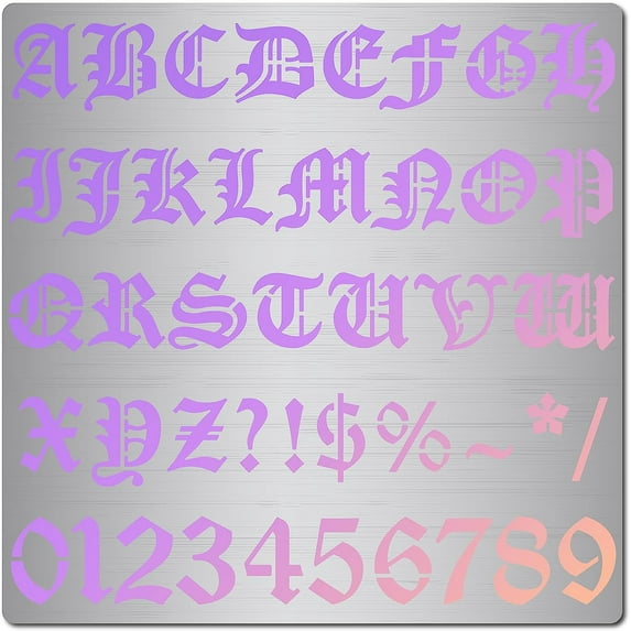 16cm Metal Letter Number Stencil Alphabet Punctuation Symbol Number Template Reusable Stainless Steel