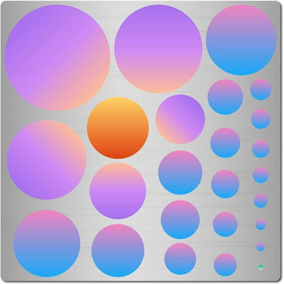 16cm Metric Circle Template Metal Ruler Reusable Stainless Steel Painting Stencils Journal Signs Tracers for Drawing Wood Burning Engraving Pyrography Wall DIY Crafts