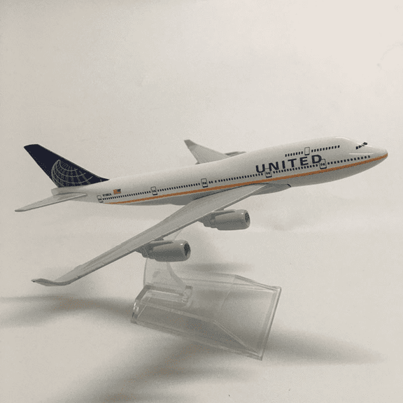 16cm United Airlines B747 Airplane  Model Simulation Aircraft Model Aviation Model Aircraft Kits for Collection and Gift