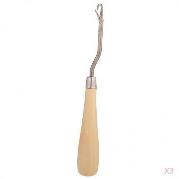 16cm Wooden Latch Hook Tool for Rug Making and Art Crafts,3 Pack, Create Beautiful Latched Rugs and Other Art Crafts
