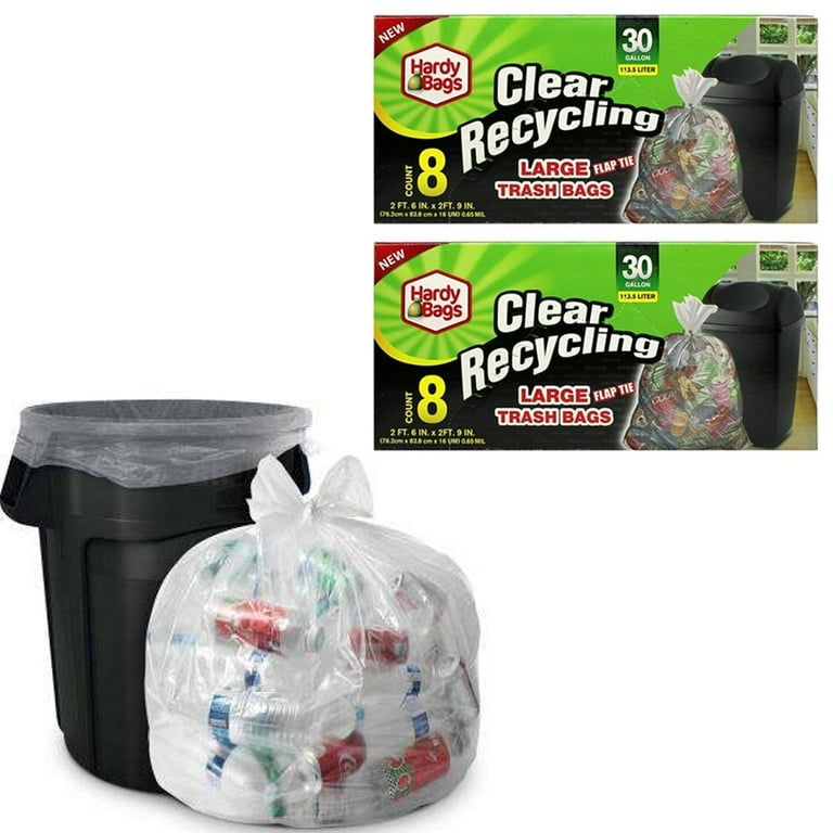 50pcs Trash Bags Large Capacity Trash Bag Disposable Thickened Storage Bags  Clear Recycling Bin Liners Bags Plastic Refuse Sacks