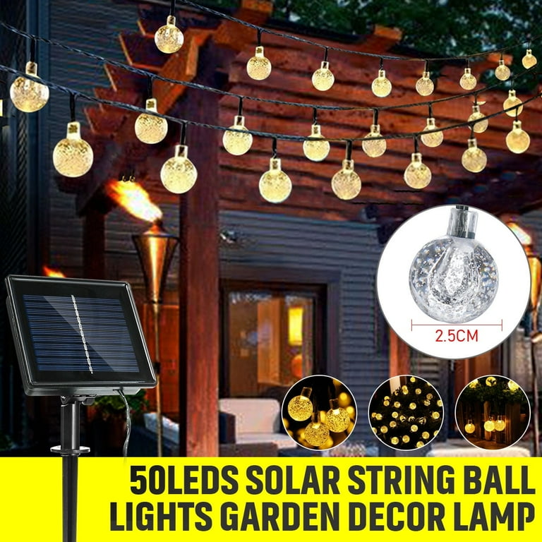 16ft/21ft/31ft/39ft Romantic Solar Garden String Ball Light Fairy Twinkling Light Outdoor Patio Garden Party Decor,Warm White / Multi-Color 16ft/21ft/31ft/39ft Romantic Solar Garden String Ball Light Fairy Twinkling Light Outdoor Patio Garden Party Decor,Warm White / Multi-Color