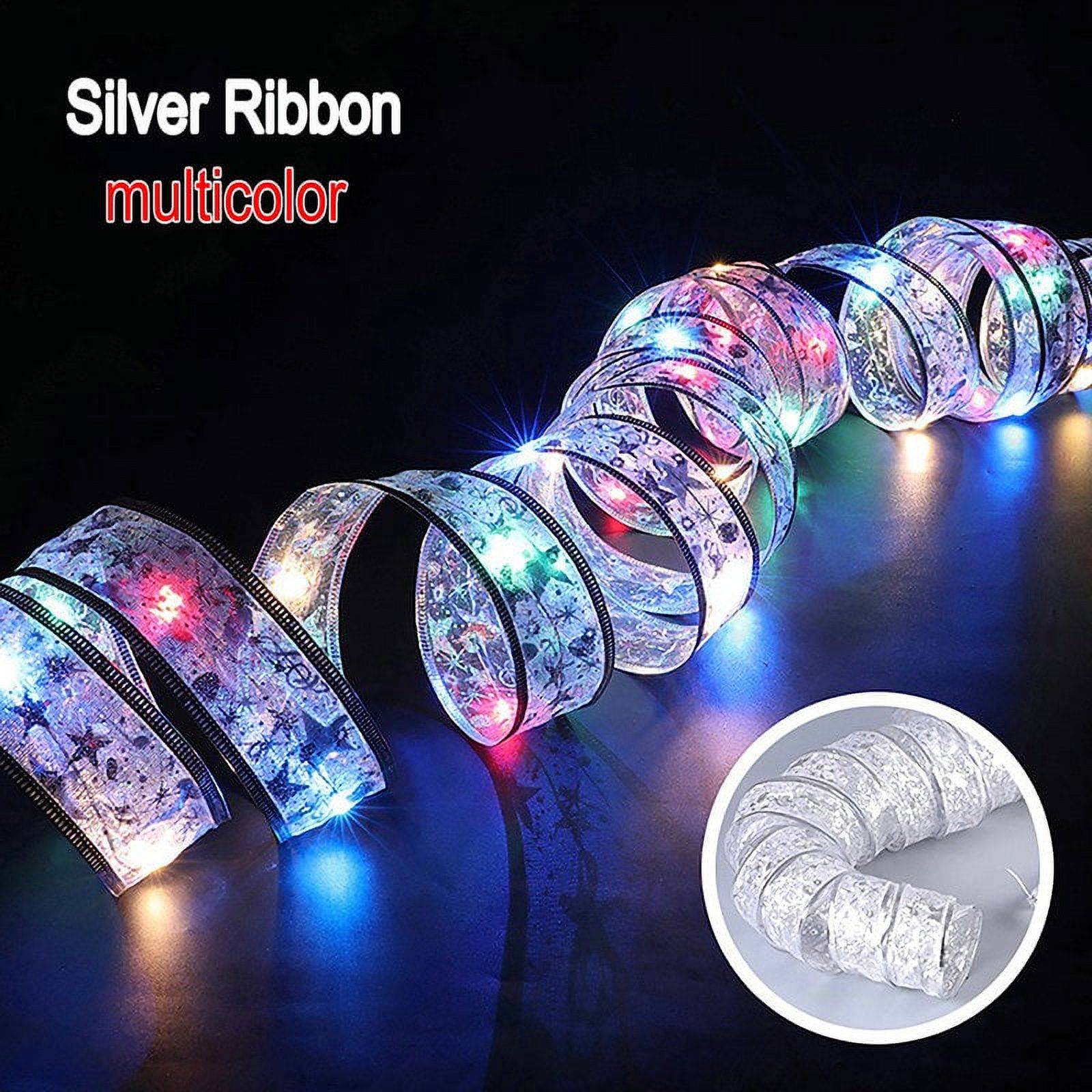 Ribbon Christmas Lights Outdoor 