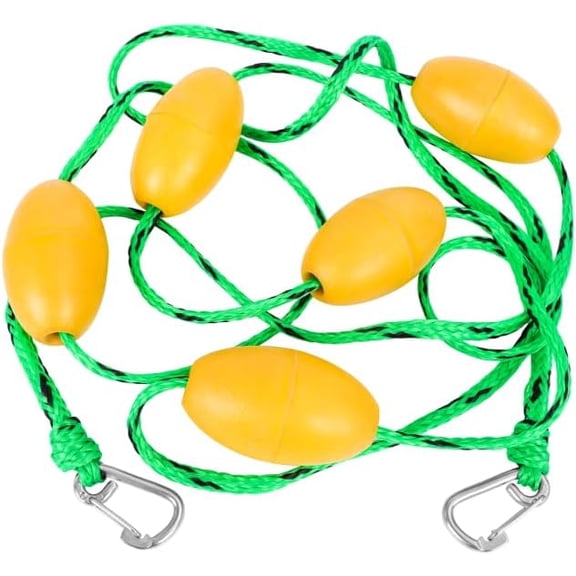 16ft / 5M Swimming Pool Safety Divider Rope Swimming Pool Lane Line Safety Fence with 8 Floating Buoys and 2 Clips,Strong Buoyancy,Green&Black