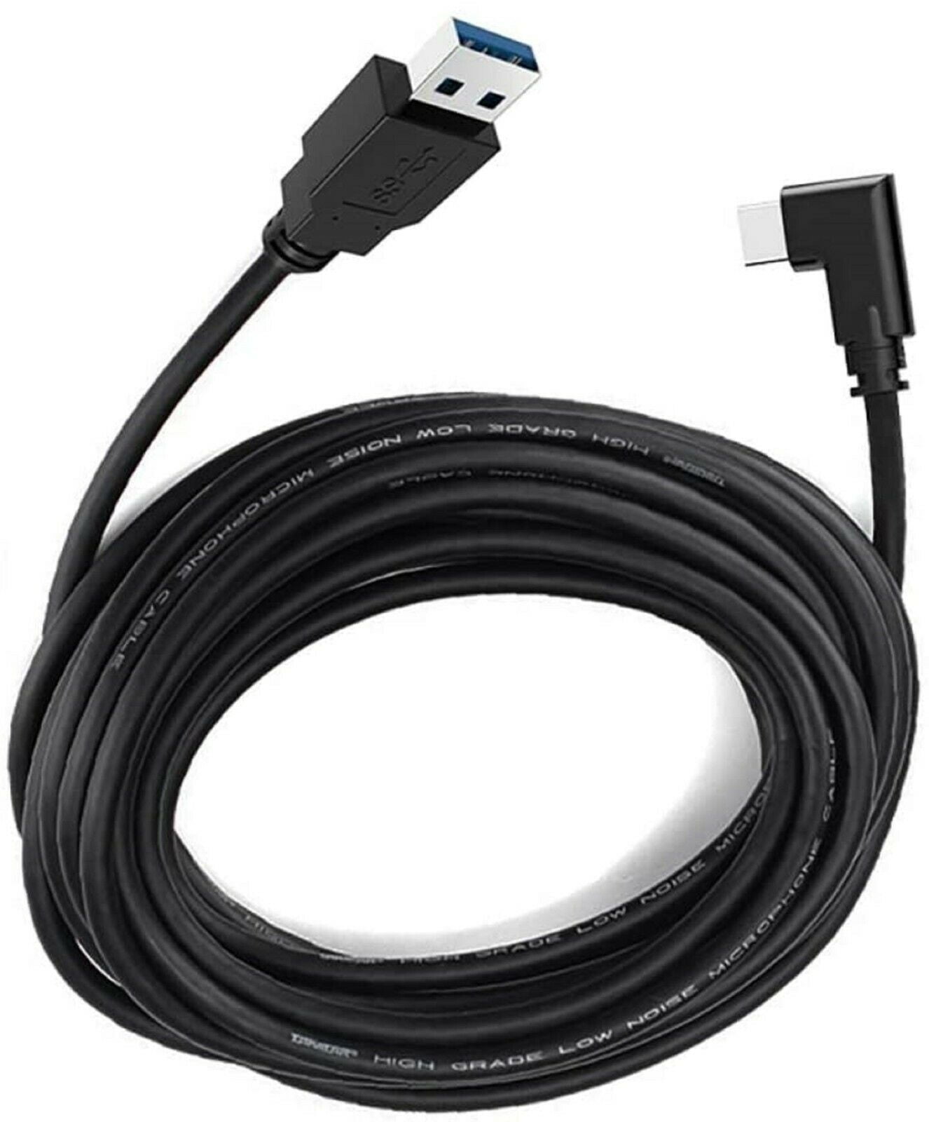 16ft Cable for Oculus Quest Link 3.2 Type-C Right Angle to USB A Charging  Cable Cord 5M
