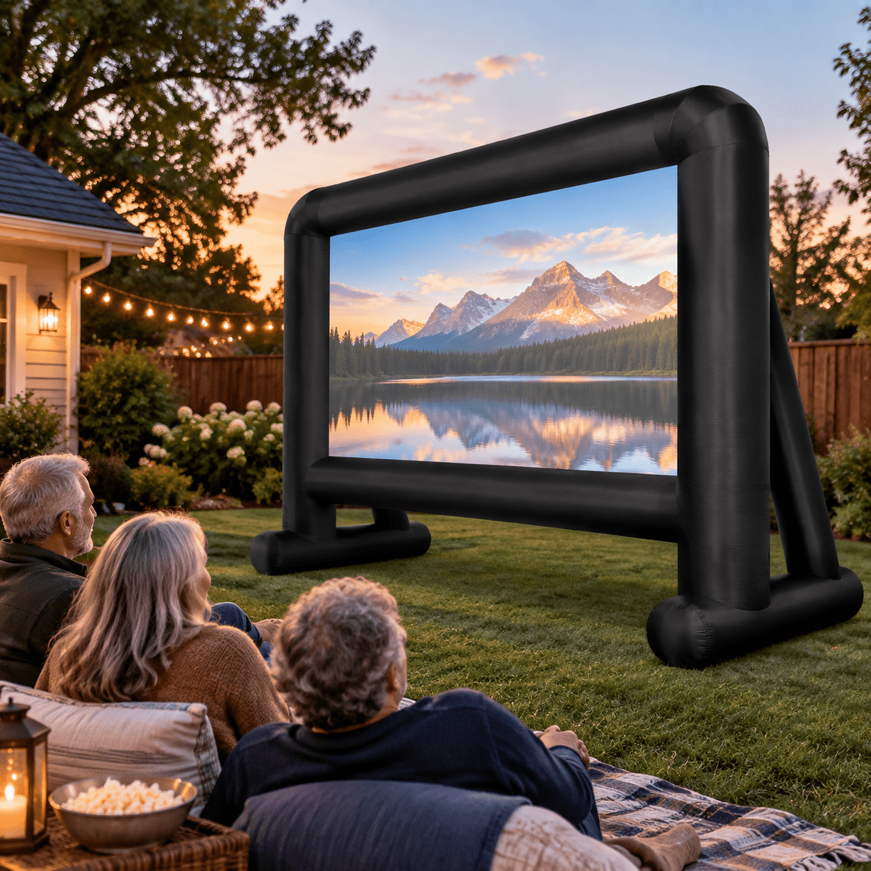 16ft Inflatable Outdoor Projector Screen for Front and Rear Projection ...