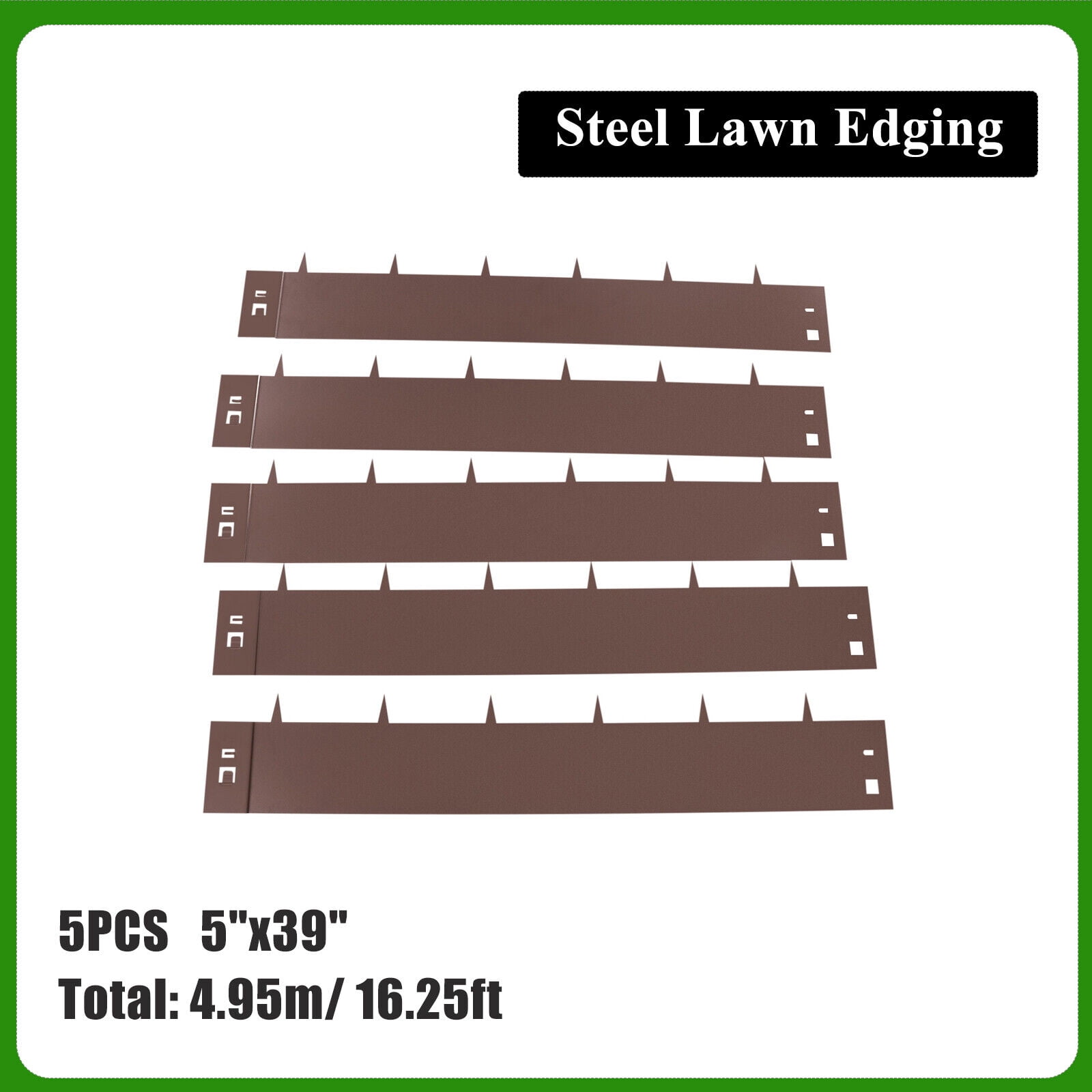 16ft Steel Landscape Edging Border Edge Backyard Barrier 5 in H