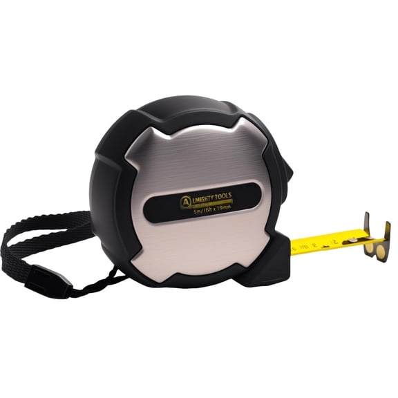 16ft Tape Measure with Magnetic Hook, Retractable Measuring Tape with Nylon Coated Blade, Professional Grade Measurement Tool for DIY & Construction, Easy-to-Read Inch/Metric Scale