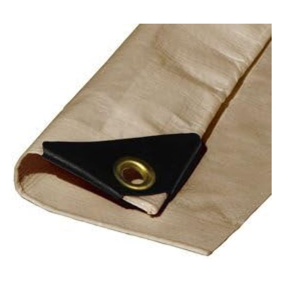 16ft X 18ft Heavy Duty Premium Desert Tan Tarp - 12 Mil Thickness