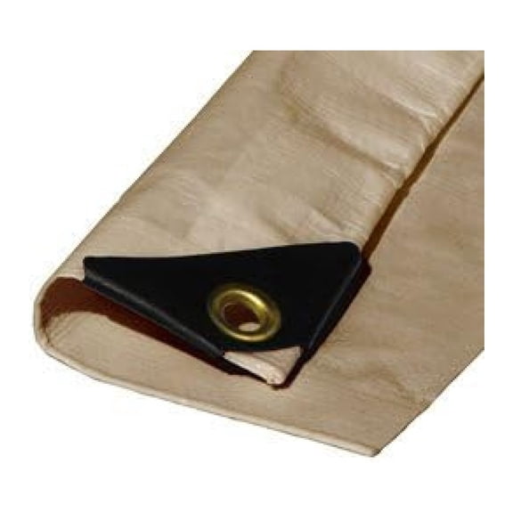 16ft X 18ft Heavy Duty Premium Desert Tan Tarp - 12 Mil Thickness
