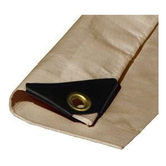 16ft X 18ft Heavy Duty Premium Desert Tan Tarp - 12 Mil Thickness