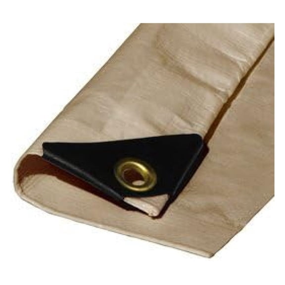 16ft X 18ft Heavy Duty Premium Desert Tan Tarp - 12 Mil Thickness