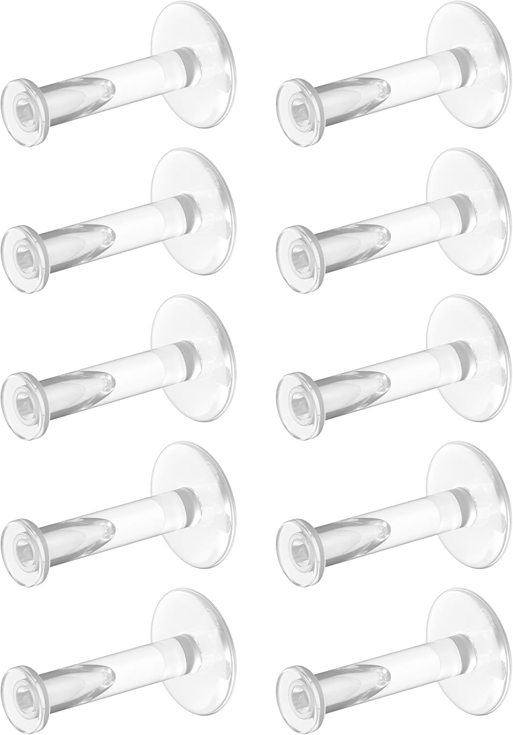 VCMART Clear Earrings & Piercing Retainers Mix Set - Plastic Bioflex Cartilage, Helix, Tragus, Septum, Lip, Nose Retainers 16g 20g