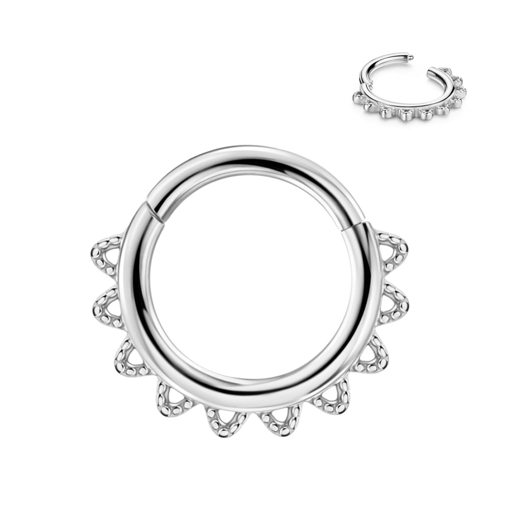 Buy Vsnnsns 16G Septum Jewelry Septum Ring Piercing Jewelry Septum Clicker  Ring and Horseshoe Barbell Stainless Steel Ring Septum Nose Rings Hoop Piercing  Jewelry for Men Women 10mm 12pcs, Metal Crystal at
