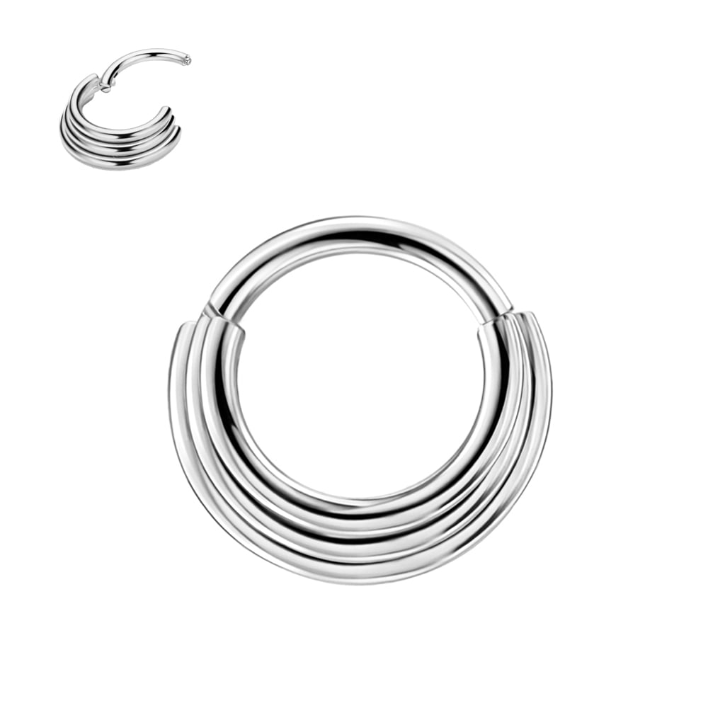 White Opal Septum Rings for Women 16 Gauge Septum Clicker Surgical Steel Septum  Piercing Rings 16g Septum Jewelry 8mm Teardrop Septum Ring Hoop -  Walmart.com