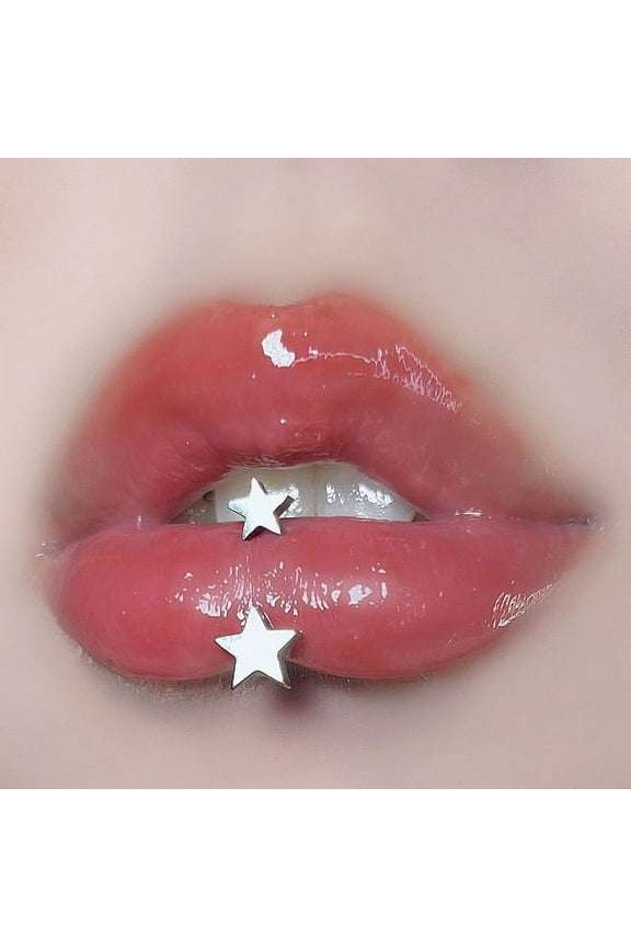 16g Star Lip Piercing Stainless Steel U Vertical Labret Pircing Lip Ring Body Piercing Hypoallergenic Body Jewelry FGS