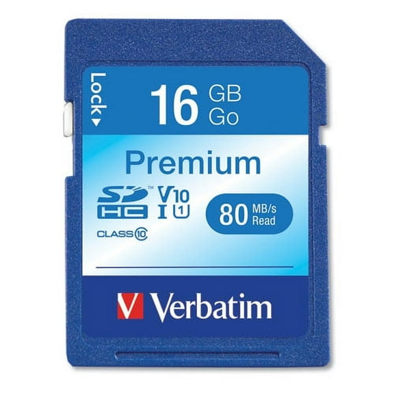 16gb Premium Sdhc Memory Card, Uhs-I V10 U1 Class 10, Up To 80mb/s Read Speed | Bundle of 10 Each