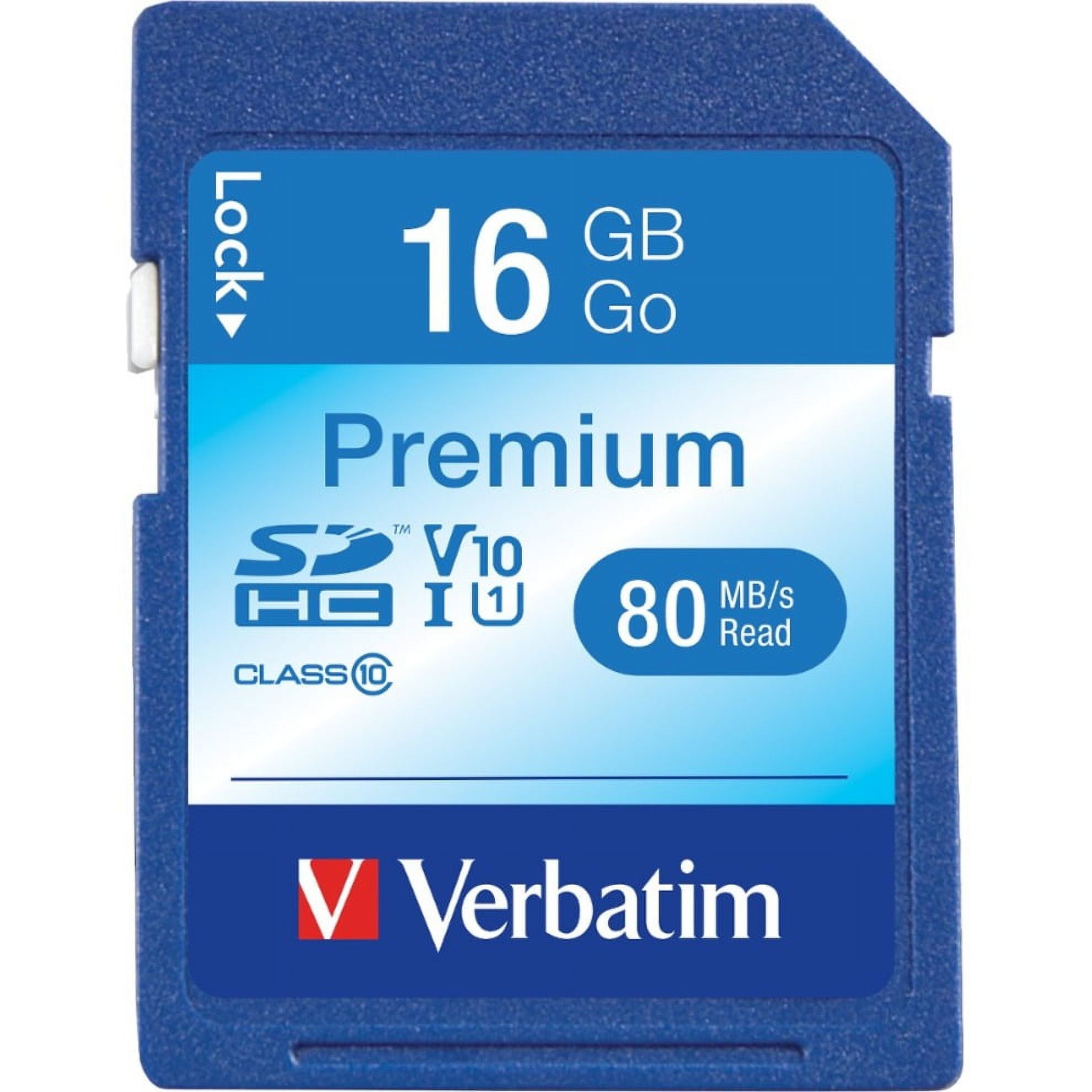 16GB Premium SDHC Memory Card, UHS-I V10 U1 Class 10, Up to 80MB/s Read Speed 16GB Premium SDHC Memory Card, UHS-I V10 U1 Class 10, Up to 80MB/s Read Speed