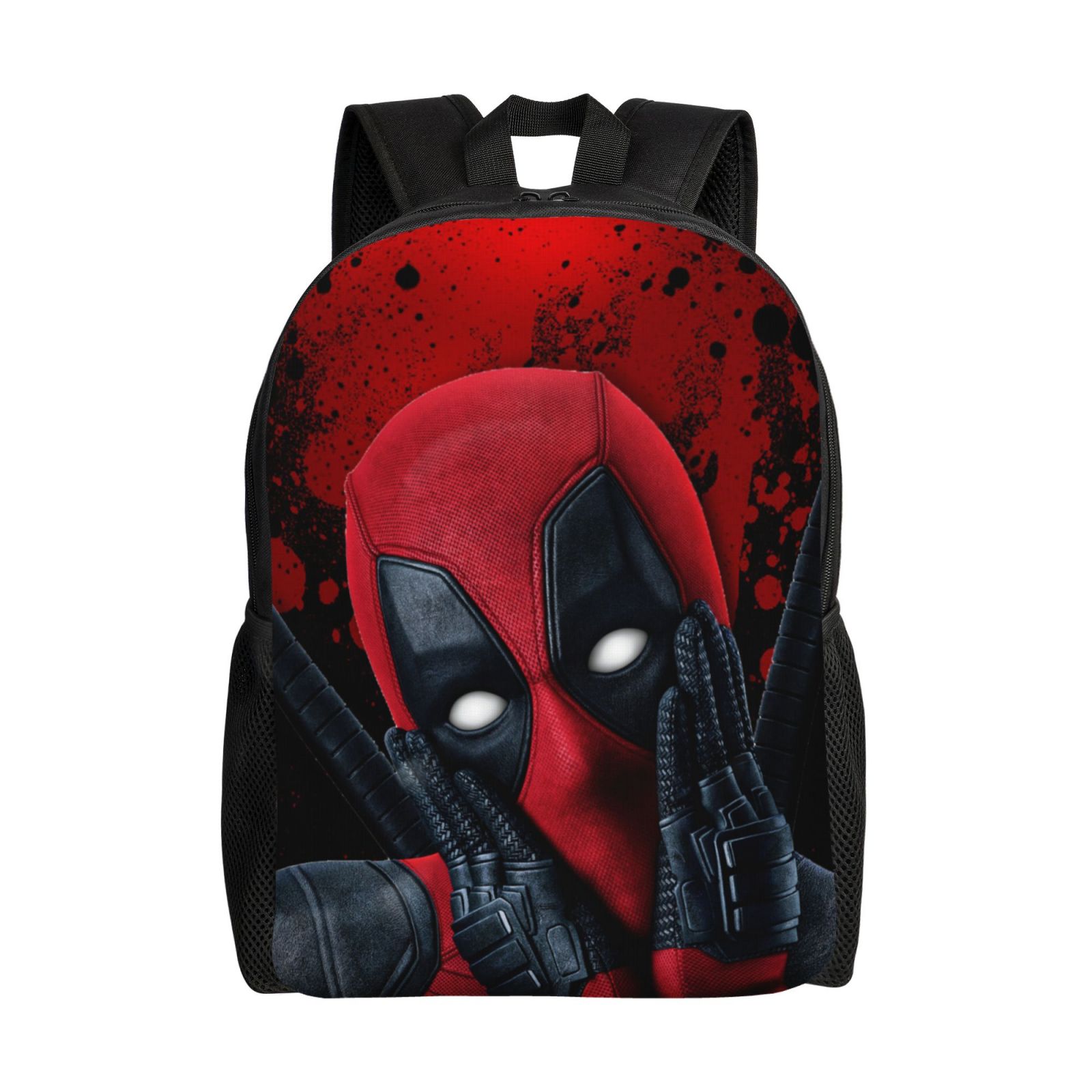 16in Deadpool Backpacks For Boys Girls, Cartoon Laptop Bags Lightweight