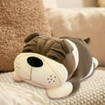thumbnail image 1 of ​16in Knit Jersey Snuggle Buddy - Brown Stretchy Sofa Pillow Toy, Machine-Washable Kids' Lounge Companion w/ Safety Certification (Age 3+)​​ Gray, 1 of 6