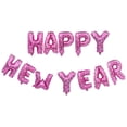 thumbnail image 1 of 16in Letter Foil Balloons Happy New Year for Festival Celebration Party Decoration(Pink), 1 of 1