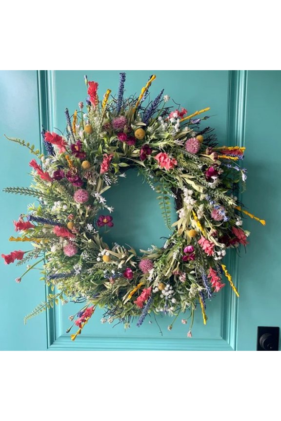 16in Plastic Sunflower Front Door Wreath Artificial Wreath Spring Decorations Lovely Wreath Sunflower Wreath Wreath for Peace For Farmhouse Cottage Home Decoration