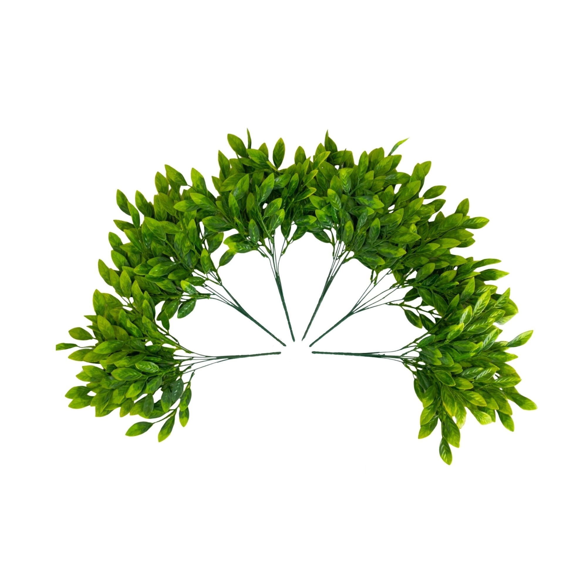 16in. UV Resistant Artificial Ruscus Bush (Indoor/Outdoor) - Set of 6