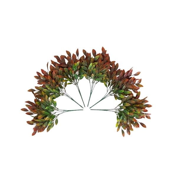 16in. UV Resistant Artificial Ruscus Bush (Indoor/Outdoor) - Set of 6