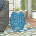 thumbnail image 1 of 16in Wicker Outdoor Side Table - Blue, 1 of 5