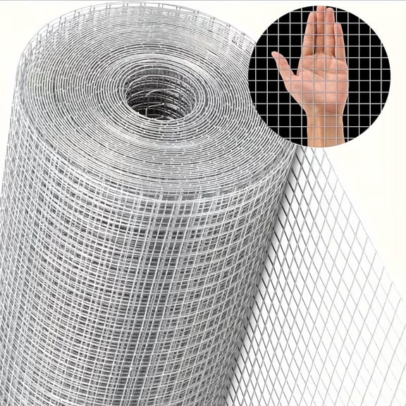 JAMCORAX 1/2 inch 16in x 10ft Hardware Cloth, Welded Chicken Wire,Hot-Dipped Wire for Chicken Coop,Screen Mesh and Garden Fencing