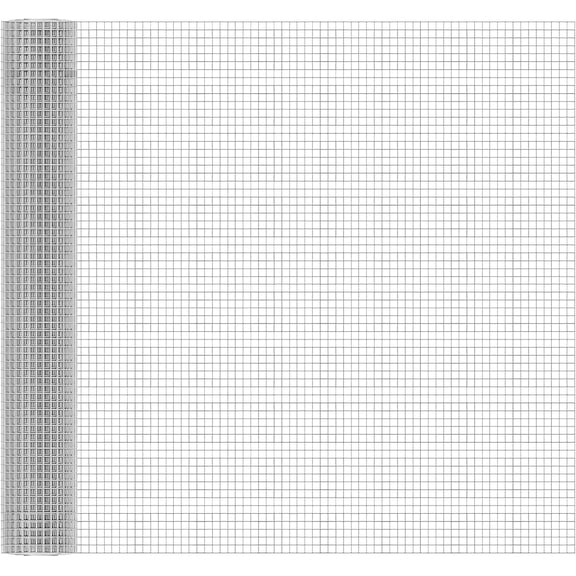 16in x 50ft 19 Gauge Hardware Cloth 1/2 Inch Mesh Roll - Galvanized Chicken Wire Fencing for Garden Fence, Poultry Netting, Gopher Barrier, Animal Cage Screen, Chicken Wire Craft Projects