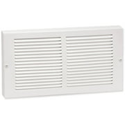 16in x 8in Imperial White Steel Rectangular Baseboard Return Grille - Overall 17 1/4in x 9 1/4in