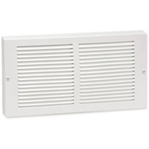 16in x 8in Imperial White Steel Rectangular Baseboard Return Grille - Overall 17 1/4in x 9 1/4in