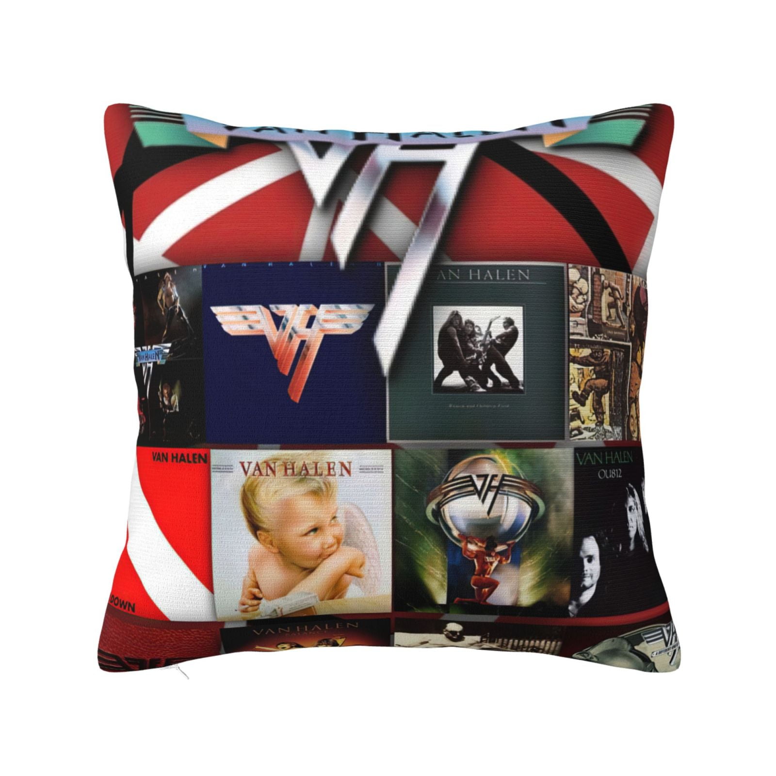 16in x16in Square Throw Pillow Cover Cushion Covers for Van.1986 Halen