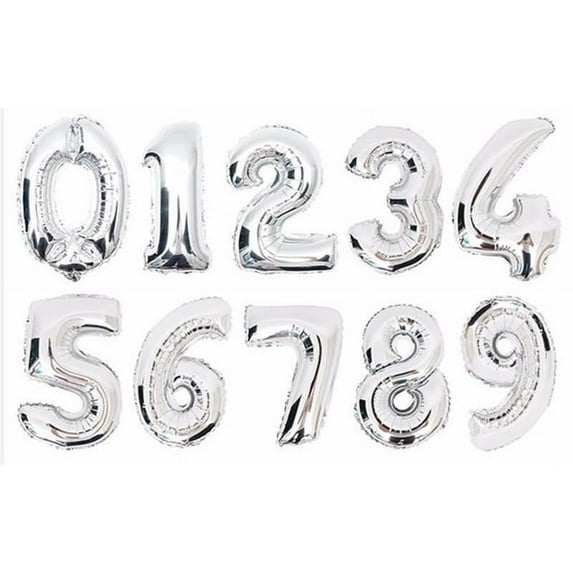 16inch Foil Number Balloons Happy Birthday Party Ballon Gold / Silver / Rose Gold Decor