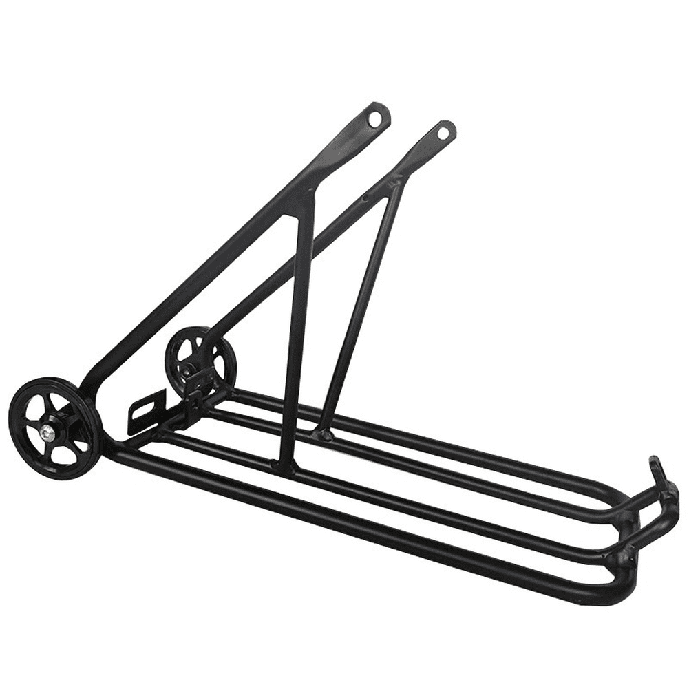 16inch Folding Bike Rear Carrier Rack with Easy Wheel for Brompton 16*1 ...