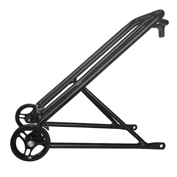 16inch Folding Bike Rear Carrier Rack with Easy Wheel for Brompton 16*1-3/8 Tire