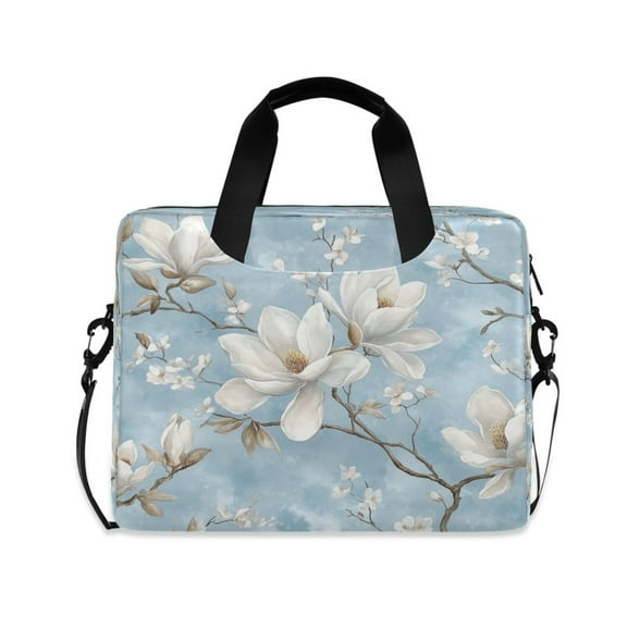 16inch Laptop Briefcase, Business Laptop Bag with Detachable Strap & Padded Compartment, Water-Resistant Polyester，Floral