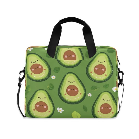 16inch Laptop Briefcase, Business Laptop Bag with Detachable Strap & Padded Compartment, Water-Resistant Polyester,Green Backgr