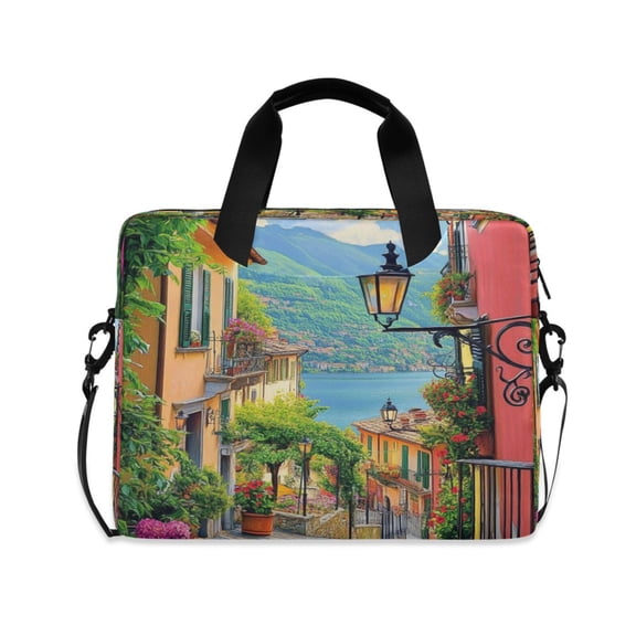 16inch Laptop Briefcase, Business Laptop Bag with Detachable Strap & Padded Compartment, Water-Resistant PolyesterHouses