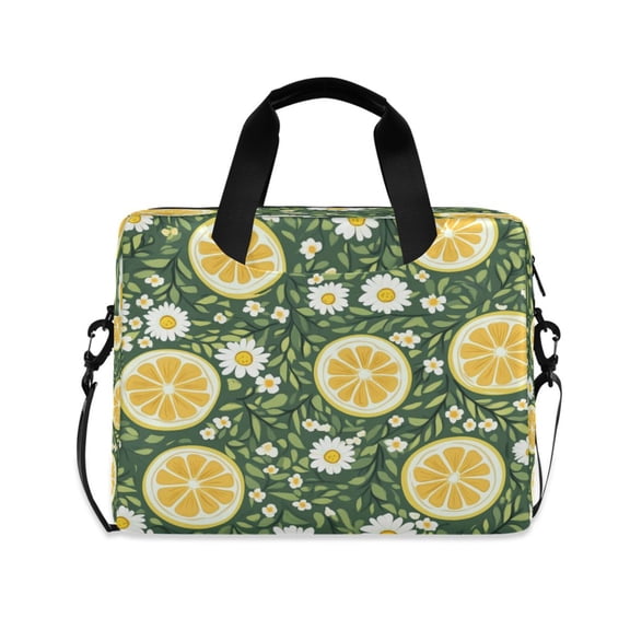 16inch Laptop Briefcase, Business Laptop Bag with Detachable Strap & Padded Compartment, Water-Resistant PolyesterLemon