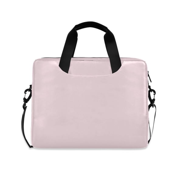 16inch Laptop Briefcase, Business Laptop Bag with Detachable Strap & Padded Compartment, Water-Resistant PolyesterLight Pink