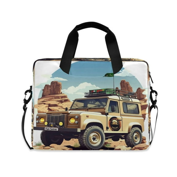 16inch Laptop Briefcase, Business Laptop Bag with Detachable Strap & Padded Compartment, Water-Resistant PolyesterMilitary Vehicle