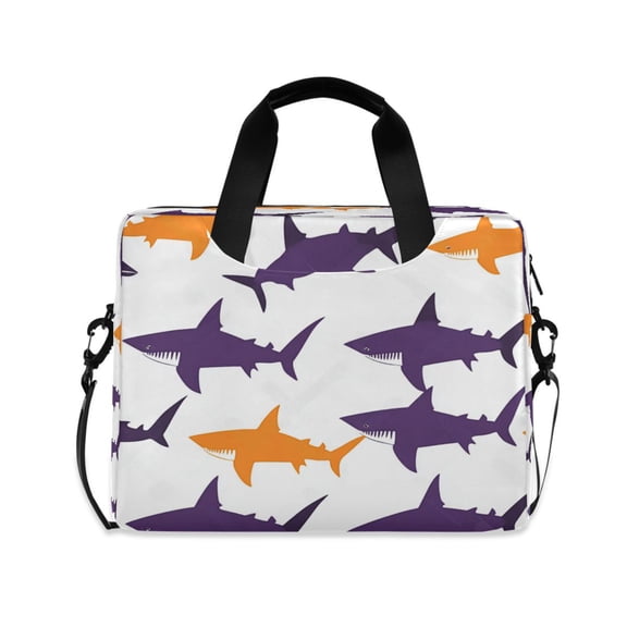 16inch Laptop Briefcase, Business Laptop Bag with Detachable Strap & Padded Compartment, Water-Resistant PolyesterShark