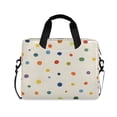 thumbnail image 1 of 16inch Laptop Briefcase, Business Laptop Bag with Detachable Strap & Padded Compartment, Water-Resistant Polyester，Small Colorful Dots, 1 of 8
