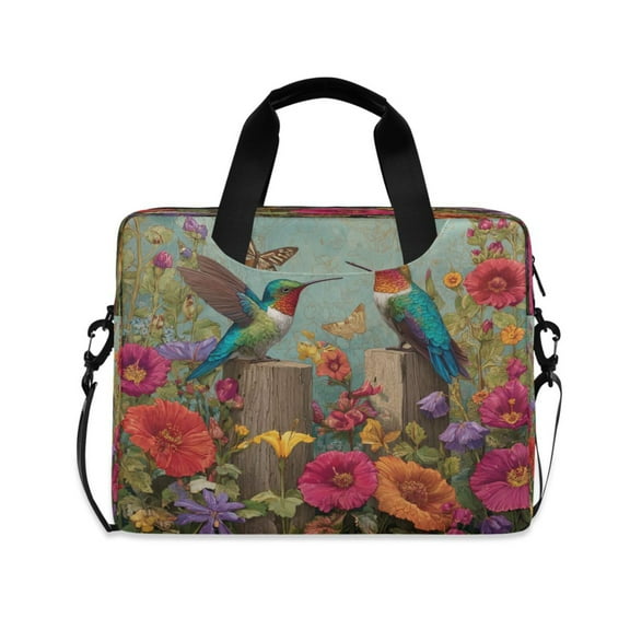 16inch Laptop Briefcase, Business Laptop Bag with Detachable Strap & Padded Compartment, Water-Resistant PolyesterTwo Hummingbirds